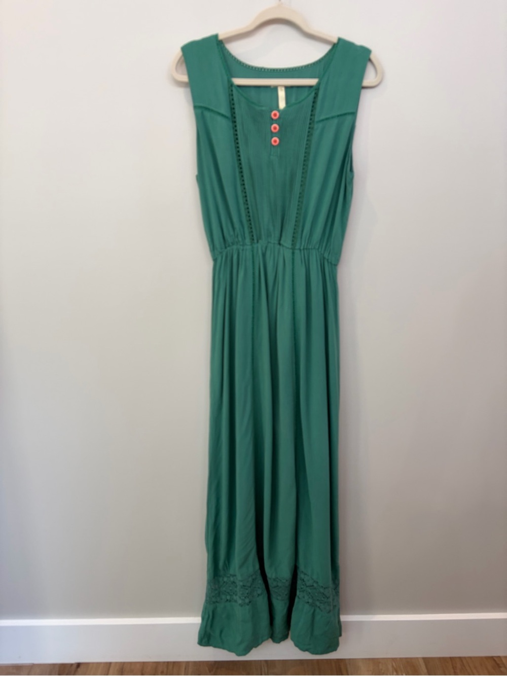 Matilda Jane Adventure begins Down the Valley maxi Dress Size M Green